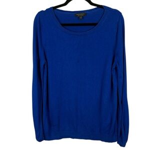 Banana Republic Silk Cashmere Blend Royal Blue Long Sleeve Large Sweater